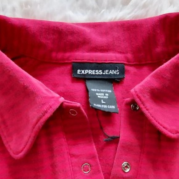 Express Jeans Snap Button Top - Picture 2 of 3